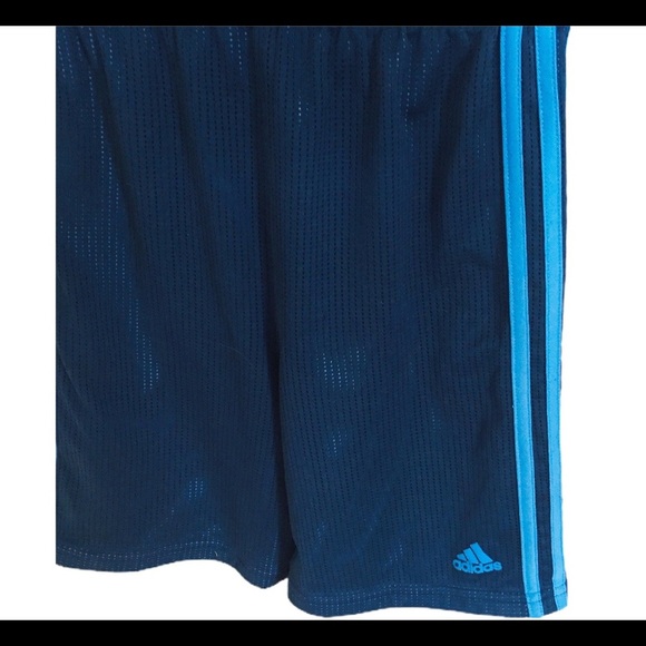 ADIDAS Elastic Waistband Shorts Navy/Blue Boys Age 7Y - Picture 7 of 10